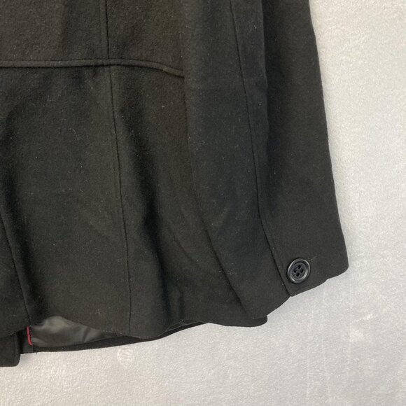 Lane Bryant Double Breasted Peacoat Womens 3X 22/24 Plus Black Wool Jacket Lined - Picture 13 of 16